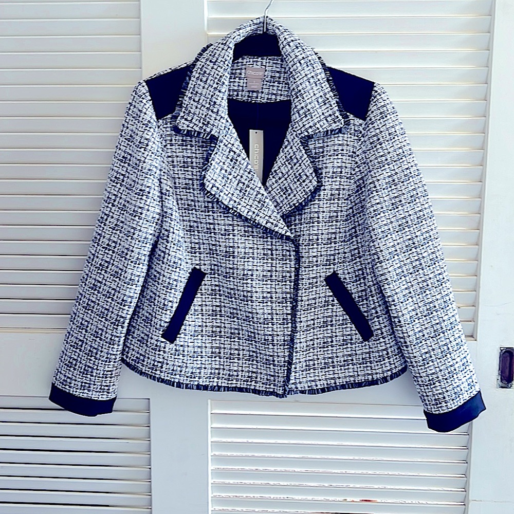 Chico Jacket. Size 1 Brand New with tags. Originally $159 now $45. Wear w/jeans.